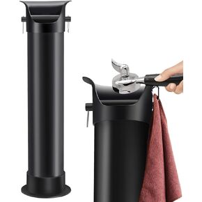 Espresso Coffee Knock Box for Barista Commercial Knock Box for Espresso Coffee Grounds Floor Standing Knock Box with Garbage Bags and Towels