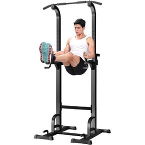 Elevens Power Tower Dip Station Stand Pull Up Bar for Gym Strength Training Workout Equipment