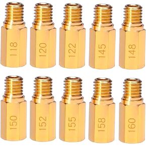 10 قطعة مجموعة نفاثة رئيسية للمكربن ​​لـ Keihin OKO KOSO PE PWK Crab Jet Kit 118, 120, 122, 145, 148, 150, 152, 155, 158, 160
