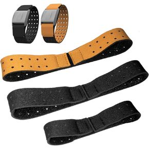 3Pcs Adjustable Heart Rate Monitor Armband Replacement Strap, Compatible with Orange Theory OTF, Two Armbands and One Wristband Set for Different Sports Scenarios (0.87 * 13.8 Inch+0.87 * 8.54 Inch) in Saudi Arabia