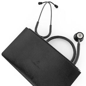 BJÖRN HALL Rose Gold Pink Stethoscope & Case | Perfect for Medical Student Veterinarian Doctor |Spare Parts Ear Tips & Non Chill Rim | Nurse Accessories for Work Essentials | Light Pink Tubing RGLP