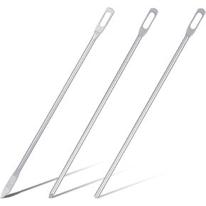 3pcs Quick & Easy Drawstring Threader Tool, 3 Heads Rope Threading Puller Needle Metal String Cord Replacement Sewing Retriever Threader for Hoodies, Skirts, Sportswear, Jackets, Trousers