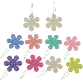 YSSZAM 10Pcs Random Color Needle Threaders Flower Shape Threader Easy Sewing Needle Device Threaders Thread Guide Tools Garment Sewing Tools Sewing Threaders
