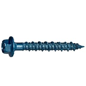 3/16" x 3-3/4" TorqueMaster Star Drive Hex Washer Head Masonry Screws, 100 Pieces, Concrete Screws, Rust Resistance, High Strength Durable Alloy Steel, Driver Bit & Masonry Drill Bit Included
