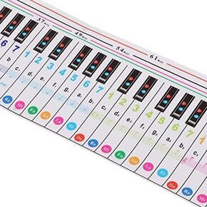 88 Key Piano Keyboard Note Chart Piano Keyboard Finger Simulation Practice Guide Use Complete Color Music Lesson Learning Aid Set Visual Tool for Beginners Finger Practice