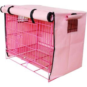 غطاء قفص الكلب، غطاء قفص الكلب، غطاء بيت الحيوانات الأليفة، غطاء قفص الكلب، غطاء متين مقاوم للماء لبيت الكلب للكلاب المتوسطة (وردي L) in Kuwait