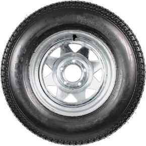 eCustomRim Trailer Tire On Rim ST205/75D14 2057514 F78-14 5 Lug Wheel Spoke Galvanized - 2 Year Warranty w/Free Roadside