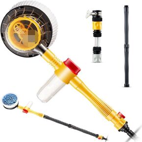 Rotating Car Wash Brush, 360 Degree Automatic Rotating Adjustable Dip Wash Brush High Pressure Washer for Vehicle Cleaning