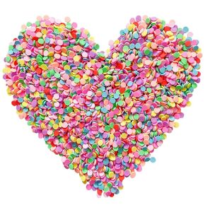 EHOPE 100G Fake Sprinkles Polymer Sprinkles Faux Sprinkles Resin Sprinkles Clay Sprinkles For Resin Fake Candy Sprinkles for Nail Art DIY Crafts Cake Phone Case (100G Round-9)