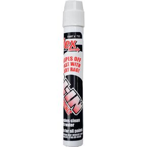 Geddex GED-723 Small Pocket Size DIAL in Window Marker Chalk White Racing Marker Easy Wipe Off