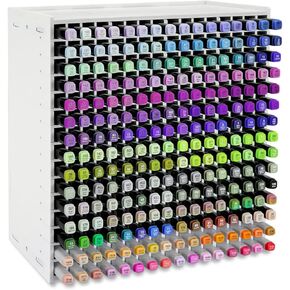 Marker Organizer, 300 Slots Marker Holder Organizer, Marker Storage with Divider Art Marker Rack for Pens Colored Pencils Art Brushes Adjustable Pencil Holder for Desk Organizer