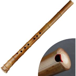 Traditional Musical Instrument GF Key 8 Holes Natural bamboo Flute called Xiao (G Key)