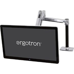 Ergotron – LX Sit-Stand Single Monitor Arm, VESA Desk Mount – for Monitors Up to 42 Inches, 7 to 25 lbs – Polished Aluminum