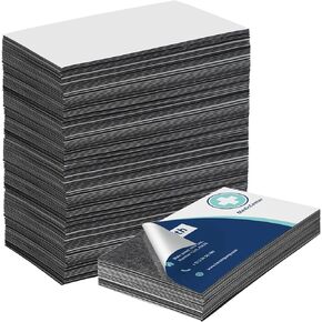 MaxGear Business Card Magnets Peel and Stick, Custom Magnetic Business Cards, Personalized Magnets for Refrigerator, Custom Fridge Magnet, Adhesive Magnet, 3.5" x 2" Magnetic Cards 50 Pack