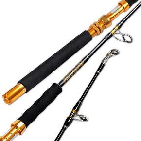 Fiblink Saltwater Jigging Spinning Rod 1-Piece Heavy Jig Fishing Rod (30-50lb/50-80lb/80-120lb, 5-Feet 6-Inch)