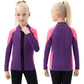 Kids Wetsuit Top 3mm Wet Suit Jacket for Boys and Girls 3T 4 T Toddlers Wetsuit Jacket 2mm Youth Size 6-14
