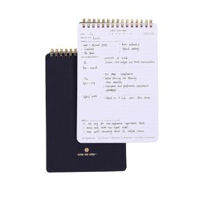 Business Meeting Notebook for Work With Action Items – Bestselling 1:1 Spiral Notepad is Great for Managers, Team Leads, Educators - Keep Notes Organized During Note-taking Process -Black-A5