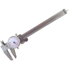 6" / 150 mm Metric Imperial SAE Dual Reading Dial Caliper Stainless Steel Accurate to 0.001" or 0.02 mm Shockproof E/MDC