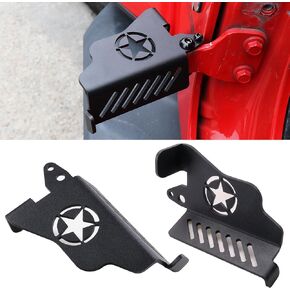 Foot Pegs for Jeep Wrangler Newest Door Hinge Front Foot Peg Doors Off for 2007-2024 Jeep Wrangler JK JKU JL JLU 4XE Gladiator JT Foot Peg Metal Rest Pedals, 1 Pair Star
