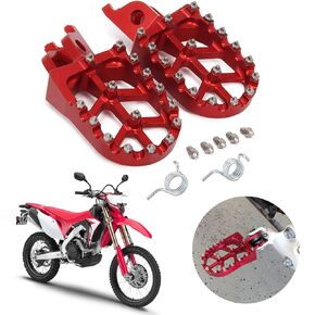 JFG RACING Dirt Bike Foot Pegs Motorcycle Footpegs Foot Pedals Rests CNC For CRF150R 07-23 CRF250R 04-23 CRF450R 02-23 CRF250L 12-21 CRF300L 21-23 CRF250X CRF450X CRF450RL CR125 CR250 Quenching