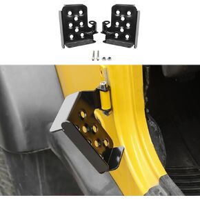Hoolcar Foot Pegs Door Hinge Foot Rest Kick Panel Made of Solid Steel for 1997-2006 Jeep Wrangler TJ, 1 Pair