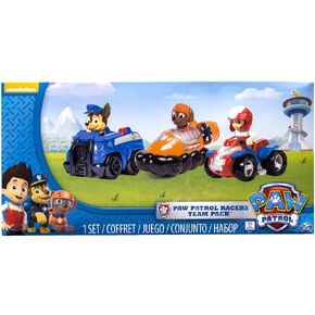 Paw Patrol Racers 3-Pack Vehicle Set, Marshall, Rocky, Rubble