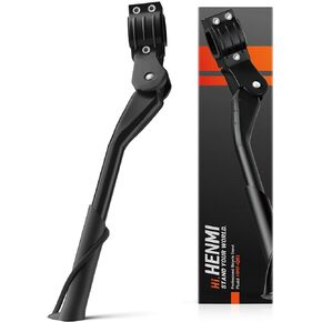 HENMI Bike Kickstand for Adult Bikes, Adjustable Bicycle Kickstand for Most 26"-29", Non-Slip Sole, Aluminum Alloy Material, Kickstand for Mountain Bike/Trek Bike