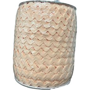 Variety of Colors Rick Rack Trim 15mm Width Wave Bending Fringe Trim Ribbon Polyester Baby Lace Ribbon DIY 10Meters per Cards (Golden Brown)