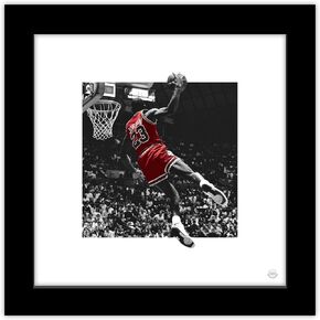 Trends International Gallery Pops Michael Jordan - Kiss The Rim Color Pop Wall Art, Black Framed Version, 12" x 12"