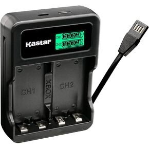 Kastar 2-Pack Battery and LZD2 USB Charger Compatible with Xbox One, Xbox One S, Xbox One X, Xbox One X/S, Xbox Series X/S, Xbox One Elite Wireless Controller