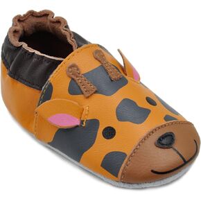 Momo Baby Unisex Soft Sole Leather Shoes Boys & Girls First Walker Toddler Crib Booties Slippers