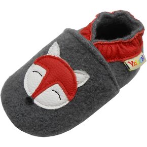 YALION Baby Boys Girls Shoes Toddler Slippers Moccasins Winter Warm Woollen Sneakers-Non Slip Rubber Soles Baby Walking Shoes