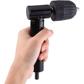Right Angle Adaptor 90 Degrees Maximum Speed 1500 r/min Drilling Extension Chuck 8mm Shaft Electric Drill Extension Tool Black