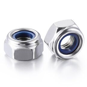 Wensilon(20pcs) M10 Self Clinching Nuts 304 Stainless Steel Self-Lock Nylon Inserted Hex Lock Nuts