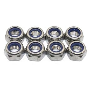 Quantity 100pcs M3 x 0.5mm DIN985 Self-Locking Nylon Insert Hex Lock Nuts,Stainless Steel A2-70/304/18-8，Plain Finish,by Fullerkreg