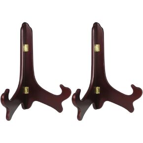 Mahogany Wooden Easels Premium Quality Folding Display Stand 11"H Set of 2 Easels Ideal for Very Large Sized Plates Plaques Books Tiles