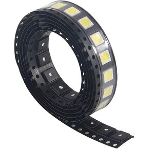 100pcs 3528 (1210) SMD LED Diode Lights Chip White 6000K Super Bright Lighting Bulb Lamps Electronics Components Light Emitting Diodes (3.5mm x 2.8mm)