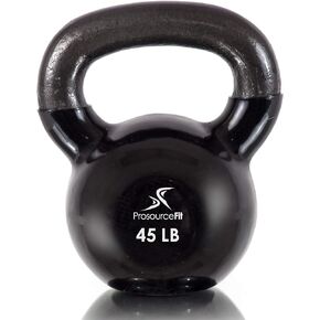 ProsourceFit Vinyl Coated Cast Iron Kettlebells for Full Body Fitness Workouts
