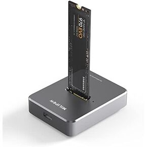 MiliPow M.2 SATA & NVMe Docking Station USB 3.1 Gen2 Dual Protocol M.2 NVMe/SATA to Type C Hard Drive Enclosure for 2230/2242/2260/2280mm M.2 Drives, Plug and Play in Kuwait