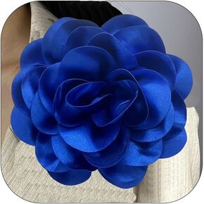 19mm Extra Large Rose Flower Brooches Lapel Pins Dainty Satin Fabric Brooches Big Camellia Flower Brooch Pin for Women Wedding Part Dance Clothes Accessories Jewelry Gifts