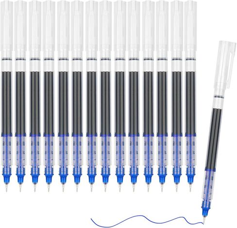 Pens, 15 Pcs Rollerball Pens, 0.5 mm Pens, Black Pens, Fine Point Pen, Japanese Ink Pens, Black Ink Pens, Fine Tip Pens, Pens Fine Point, Writing Pens, Office Pens, Bulk Pens, Extra Fine Point Pens in Kuwait