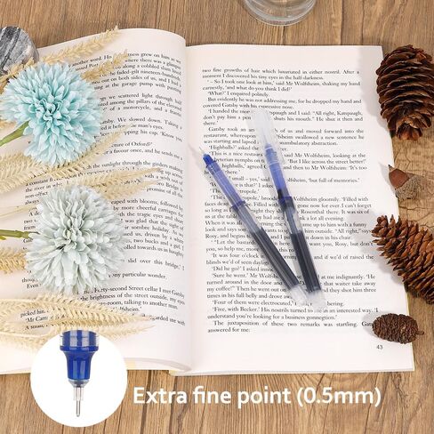 Pens, 15 Pcs Rollerball Pens, 0.5 mm Pens, Black Pens, Fine Point Pen, Japanese Ink Pens, Black Ink Pens, Fine Tip Pens, Pens Fine Point, Writing Pens, Office Pens, Bulk Pens, Extra Fine Point Pens in Kuwait