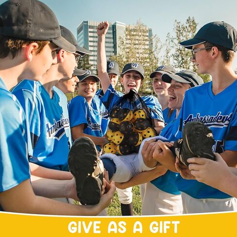 50 قطعة من كرات البيسبول البلاستيكية للتدريب على البيسبول من سينا، 50 قطعة من كرات البيسبول في الأماكن المغلقة والمفتوحة، وممارسة الضرب والرمي والإمساك مع صندوق التعبئة وحقيبتين شبكيتين برباط in Kuwait