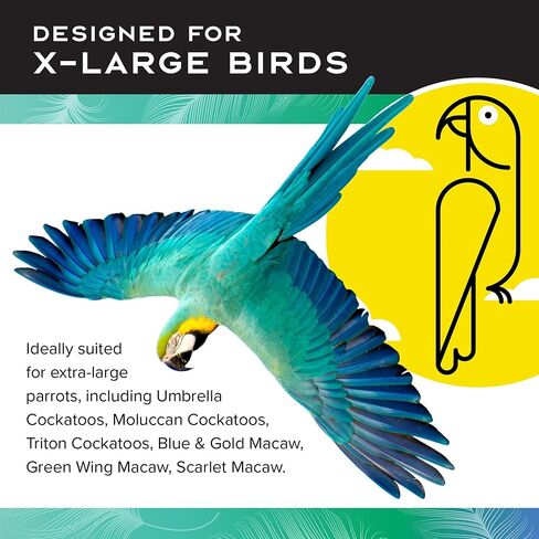 Featherland Paradise | Knots N Blocks - XXL Bird Toy | Parrot Toys | Bird Toys for Parrots, Macaws, Cockatoos, Very Large Birds, Big Beaks in Saudi Arabia