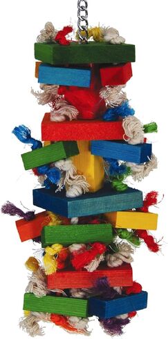 Featherland Paradise | Knots N Blocks - XXL Bird Toy | Parrot Toys | Bird Toys for Parrots, Macaws, Cockatoos, Very Large Birds, Big Beaks in Saudi Arabia
