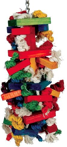 Featherland Paradise | Knots N Blocks - XXL Bird Toy | Parrot Toys | Bird Toys for Parrots, Macaws, Cockatoos, Very Large Birds, Big Beaks in Saudi Arabia