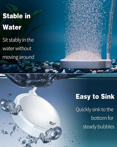 Pawfly Aquarium Hemispherical Air Stone for Air Pump Fish Tank Air Stone Disc Bubbler Round Micro Bubble Release Tool Oxygen Diffuser for Fish Tanks Buckets Small Ponds and DWC System in Saudi Arabia