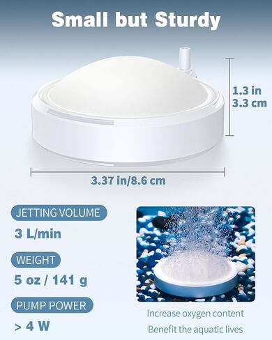 Pawfly Aquarium Hemispherical Air Stone for Air Pump Fish Tank Air Stone Disc Bubbler Round Micro Bubble Release Tool Oxygen Diffuser for Fish Tanks Buckets Small Ponds and DWC System in Saudi Arabia