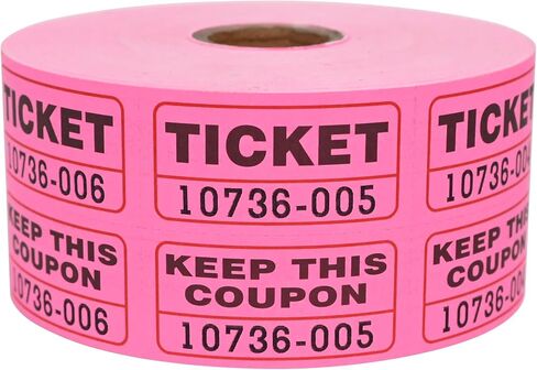 L LIKED Fluorescence Raffle Tickets Double Roll 1000 Tickets Neon Orange High Light 50/50 Tickets for Event,Raffle,Fundraiser in Saudi Arabia