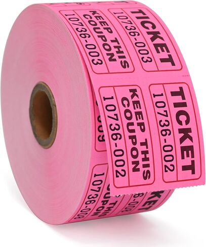 L LIKED Fluorescence Raffle Tickets Double Roll 1000 Tickets Neon Orange High Light 50/50 Tickets for Event,Raffle,Fundraiser in Saudi Arabia